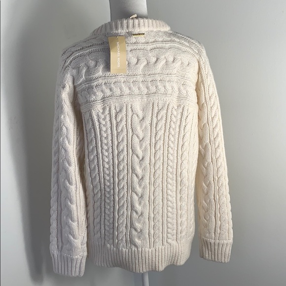 Michael Kors Cablemock sweater bone🆕 - Picture 8 of 11